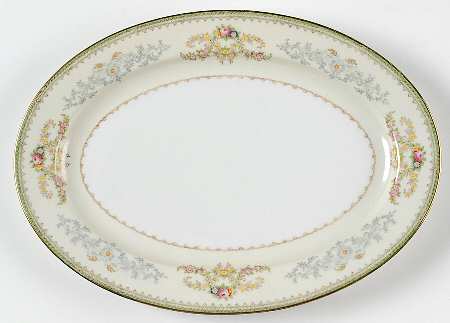 Murel Muriel (Multicolor Floral) 12" Oval Serving Platter