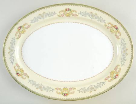 Murel Muriel (Multicolor Floral) 16" Oval Serving Platter