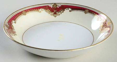 Muriel (Red Border) Coupe Soup Bowl