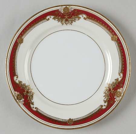 Muriel (Red Border) Bread & Butter Plate