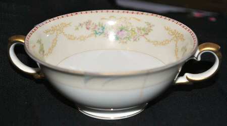 Norman Footed Cream Soup Bowl & Saucer Set