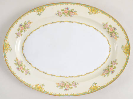 Paris Green 16" Oval Serving Platter