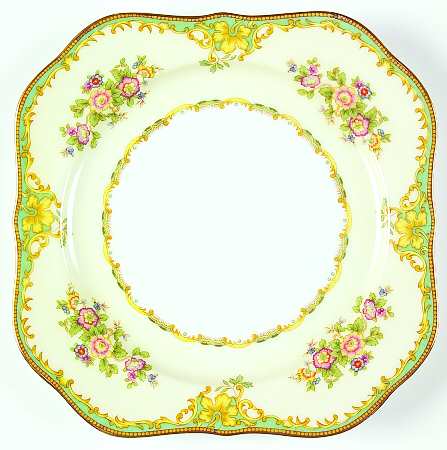 Paris Green Square Salad Plate