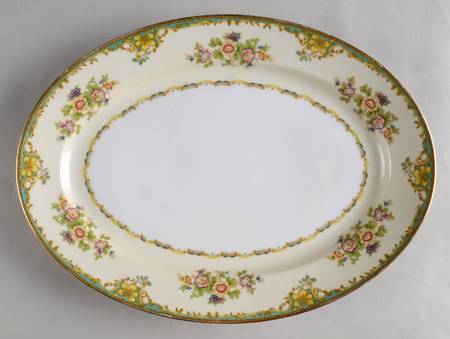 Paris Green 13" Oval Serving Platter