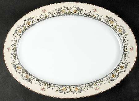 Paris Dark Gray 16" Oval Serving Platter