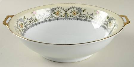 Paris Dark Gray 9" Round Vegetable Bowl