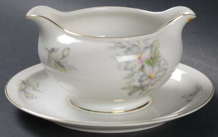 Pastelle Empire Gravy Boat with Attached Underplate