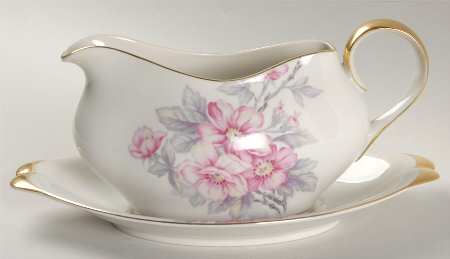 Pink Radiance  Gravy Boat & Underplate