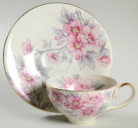 Pink Radiance  Flat Cup & Saucer Set