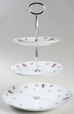Rosechintz 13 7/8"-14 1/4" 3-Tiered Serving Tray(DP,SP,BB) HC