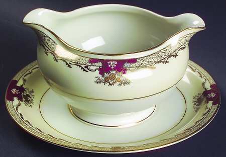 Savona (Empire Shape) Gravy Boat with Attached Underplate