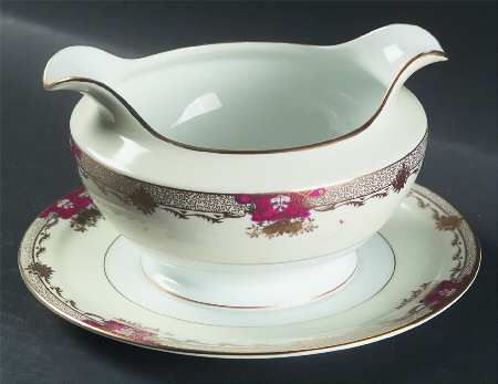 Savona (Empire Shape) Gravy Boat with Attached Underplate