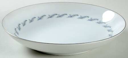 Sculpture (Blue Leaves) Coupe Soup Bowl