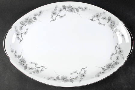 Silver Pine 16" Oval Serving Platter