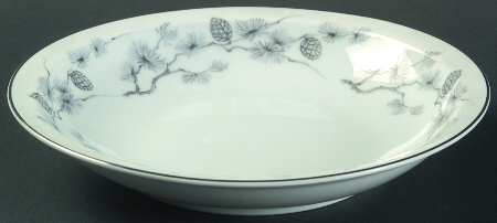 Silver Pine Rim Soup Bowl