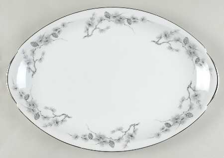 Silver Pine 16" Oval Serving Platter