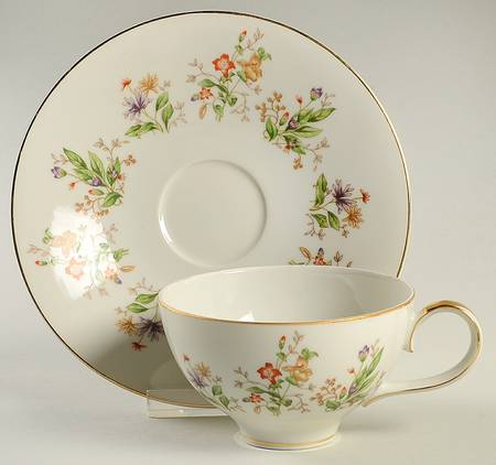 Spring Garden Flat Cup & Saucer Set