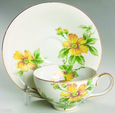 Sun Glory Flat Cup & Saucer Set