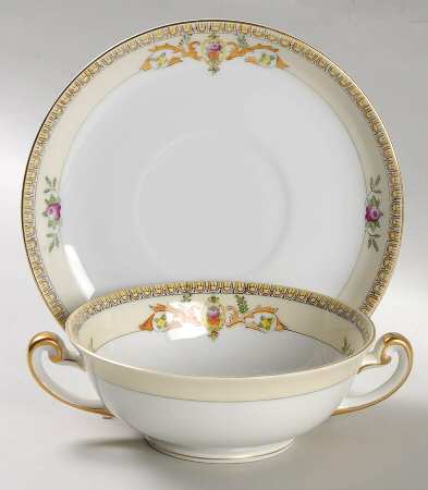 Toledo Flat Cream Soup Bowl & Saucer Set