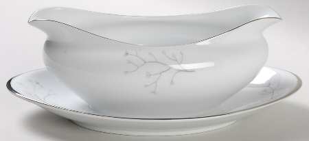 Trees Gravy Boat with Attached Underplate