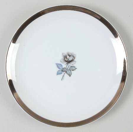 Twilight Rose (Thick Platinum Band) Bread & Butter Plate