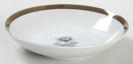 Twilight Rose (Thick Platinum Band) Fruit/Dessert (Sauce) Bowl