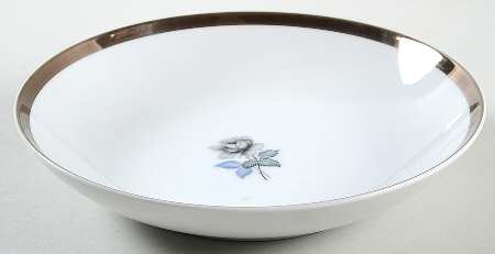 Twilight Rose (Thick Platinum Band) Coupe Soup Bowl