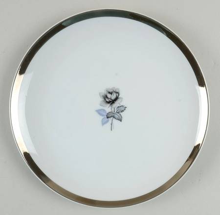 Twilight Rose (Thick Platinum Band) Salad Plate