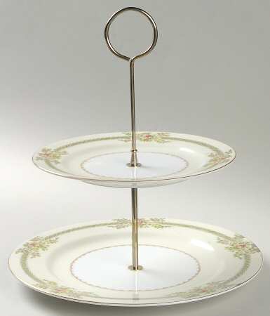 V1750  2 Tiered Serving Tray (Dinner & Salad Plate)