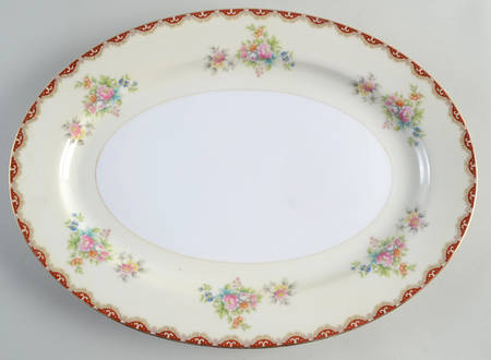 Versailles (James) 14" Oval Serving Platter by Meito