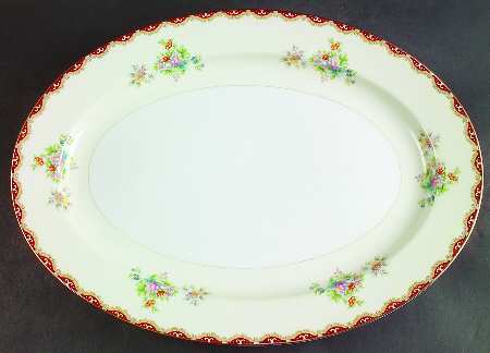 Versailles (James) 16" Oval Serving Platter by Meito