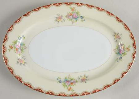 Versailles (James) 12" Oval Serving Platter by Meito