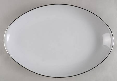 Wedding Ring (Platinum Trim) 16" Oval Serving Platter