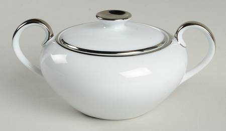 Wedding Ring (Platinum Trim) Sugar Bowl & Lid