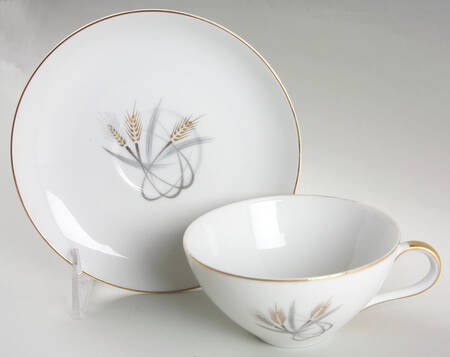 Wheat Flat Cup & Saucer Set by Meito