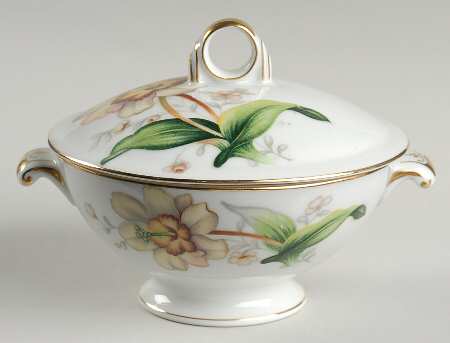 Wildwood (1-2" Rim, Ivory) Sugar Bowl & Lid