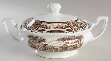 Americana Brown Oval Covered Vegetable
