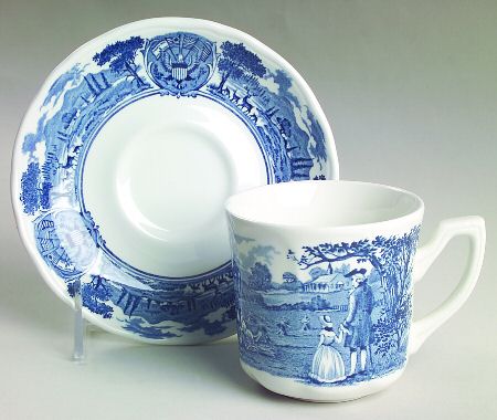 American Heritage Flat Cup & Saucer Set