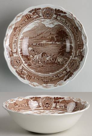 American Legend Brown 8" Round Vegetable Bowl
