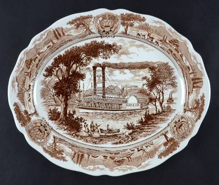 American Legend Brown 12" Oval Serving Platter