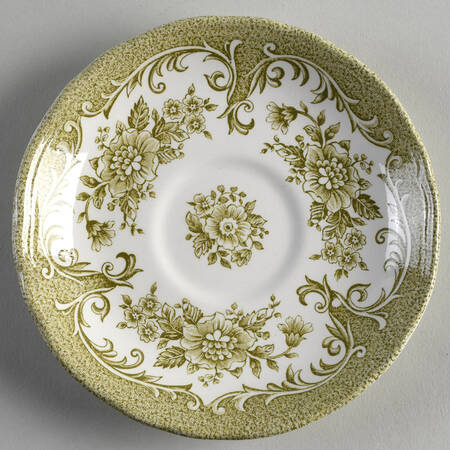Avondale Green Saucer for Flat Cup