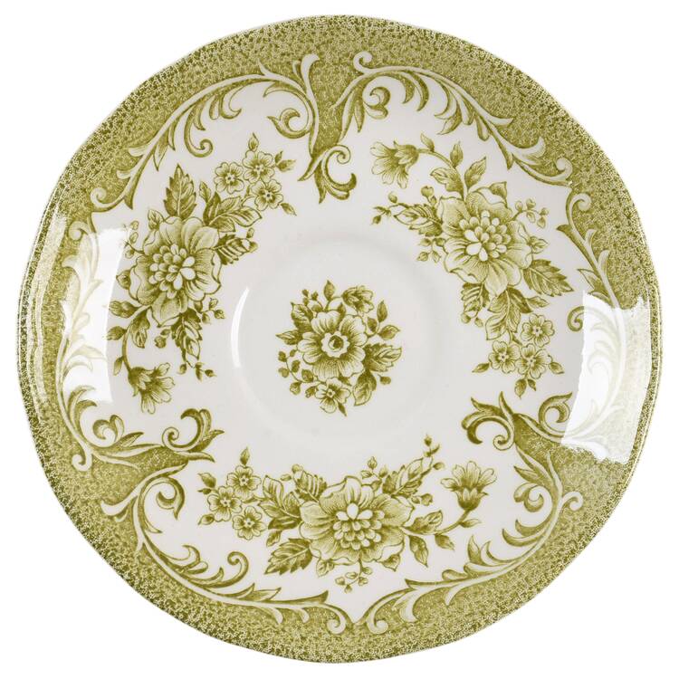 Avondale Green Saucer for Flat Cup