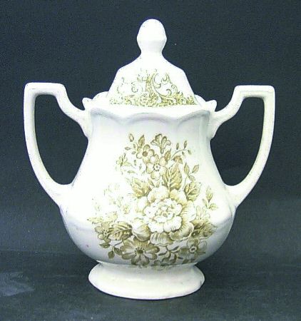 Avondale Green Sugar Bowl & Lid