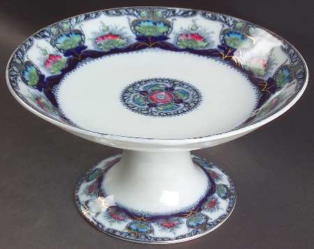 Balmoral Blue Multicolor Round Compote (Height X Width)