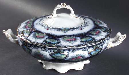 Balmoral Blue Multicolor Round Covered Vegetable