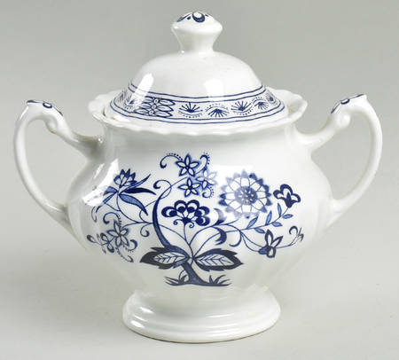 Blue Nordic Sugar Bowl & Lid
