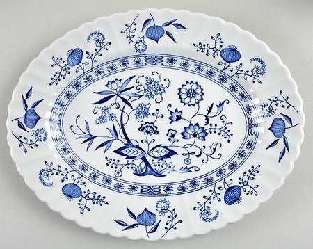 Blue Nordic 12" Oval Serving Platter