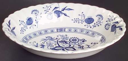 Blue Nordic 9" Oval Vegetable Bowl
