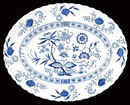 Blue Nordic 11" Oval Serving Platter