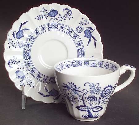 Blue Nordic Flat Cup & Saucer Set